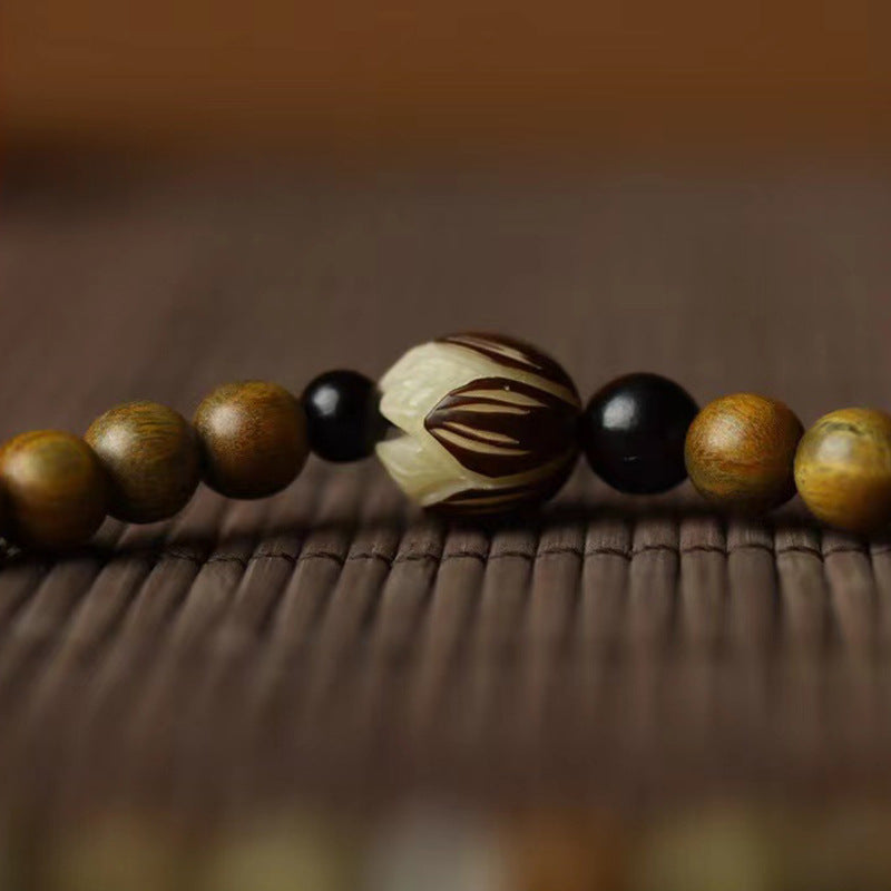 Tibetan Bracelets-Green Sandalwood Lotus