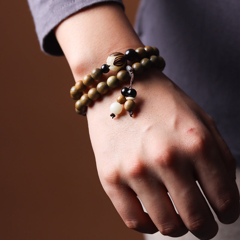 Tibetan Bracelets-Green Sandalwood Lotus