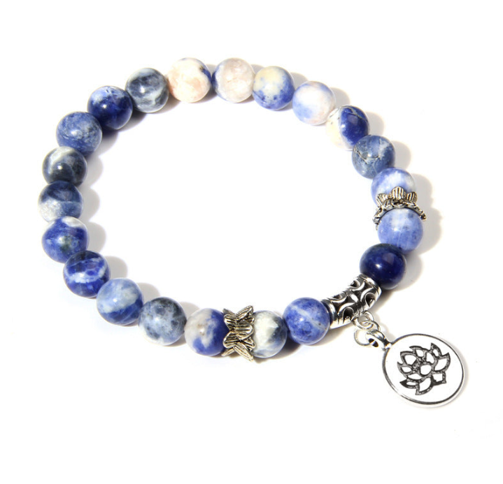 Lotus-Crystal Fluorite Healing Energy Bead