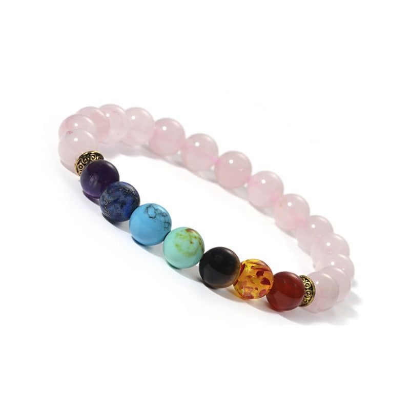 7 Chakra Jewelry-Colored Lava Stones