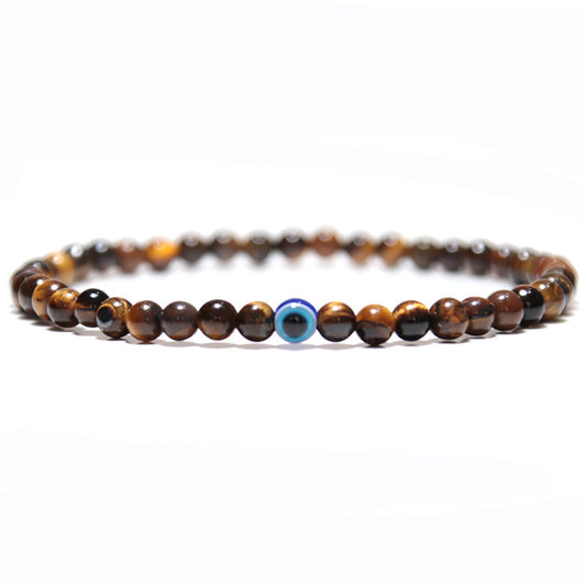 Evil Eye-Natural Stone Obsidian Hematite Tiger Eye Stone